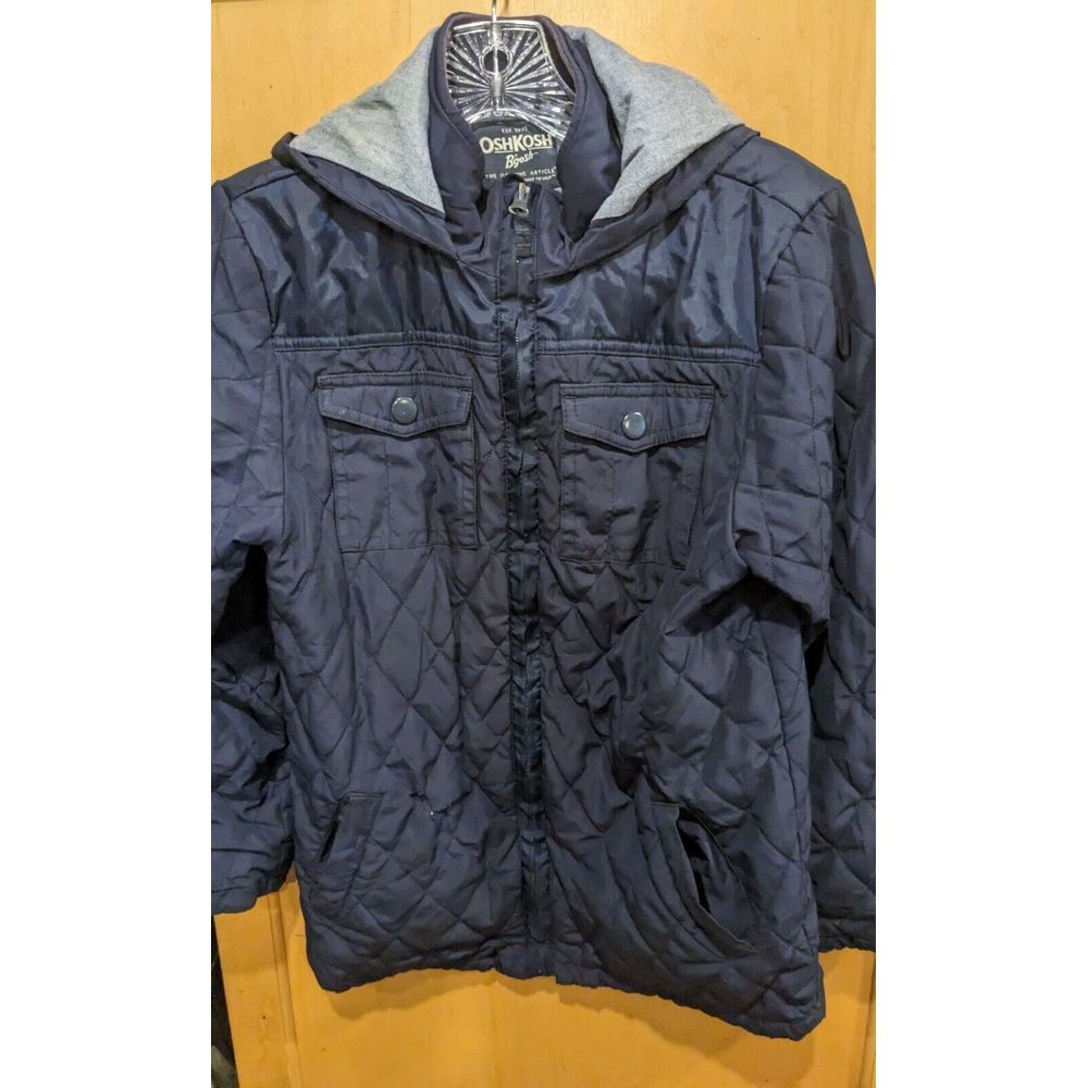 Osh Kosh B’gosh Jacket Blue Zip Long Sleeve Distressed Vintage